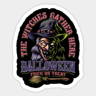 Halloween - Witch Illustration Sticker